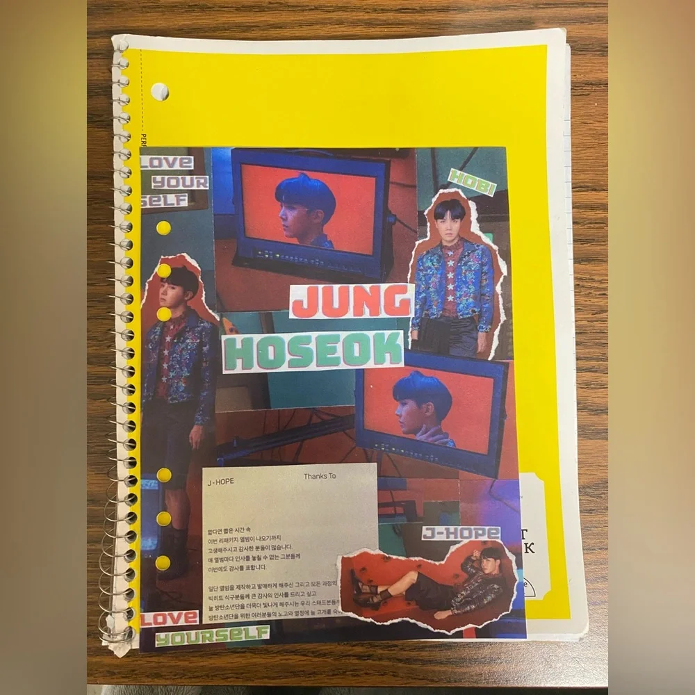 Jhope BTS Mini Binder Cover Page / Insert